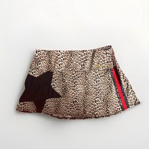Leopard Print Skirt with Star Detail